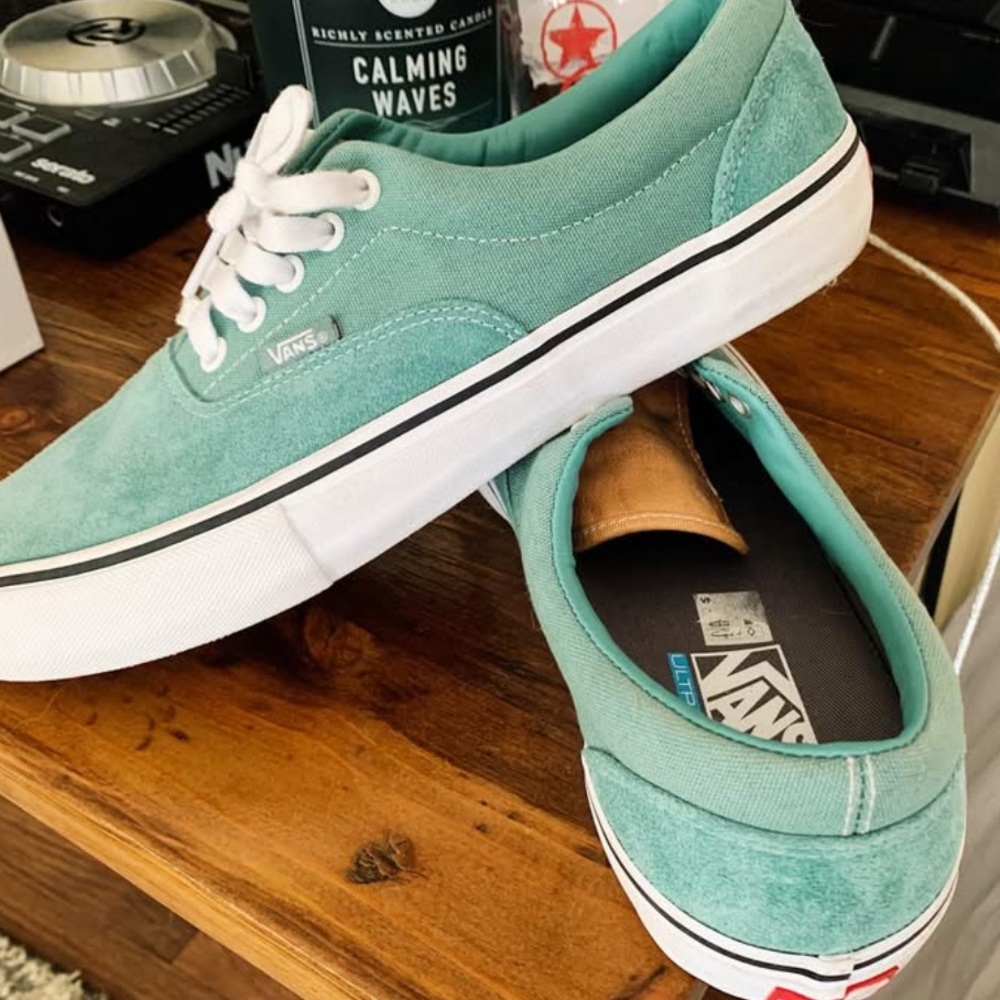 Vans Mint Green Canvas Shoes
